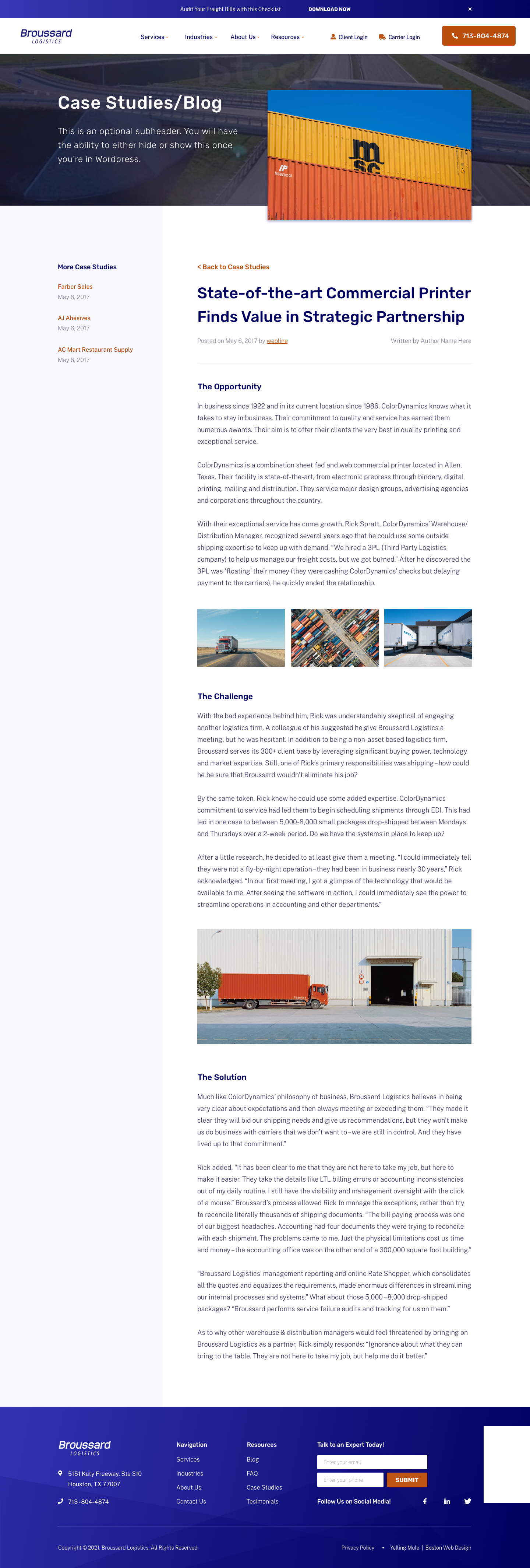 Broussard Logistics Blog Post