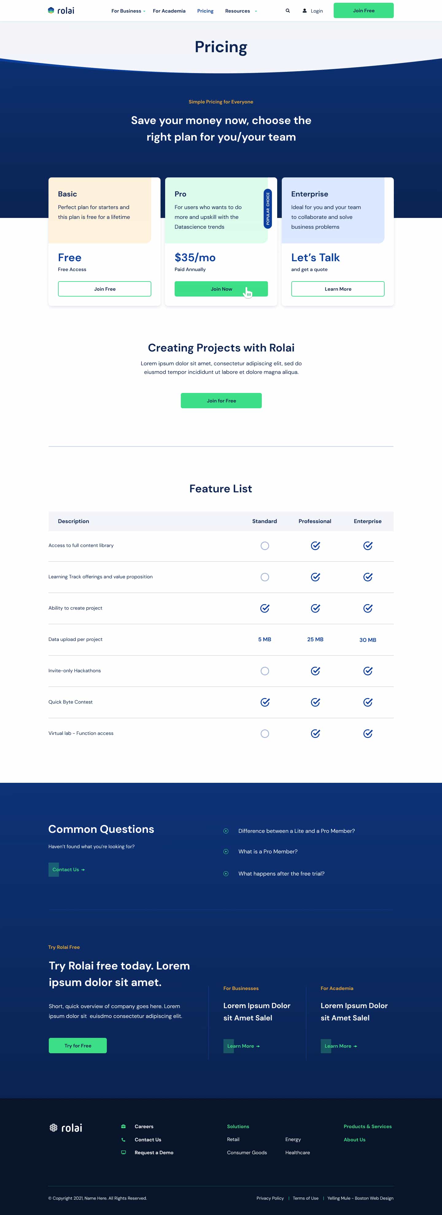 Rolai Pricing