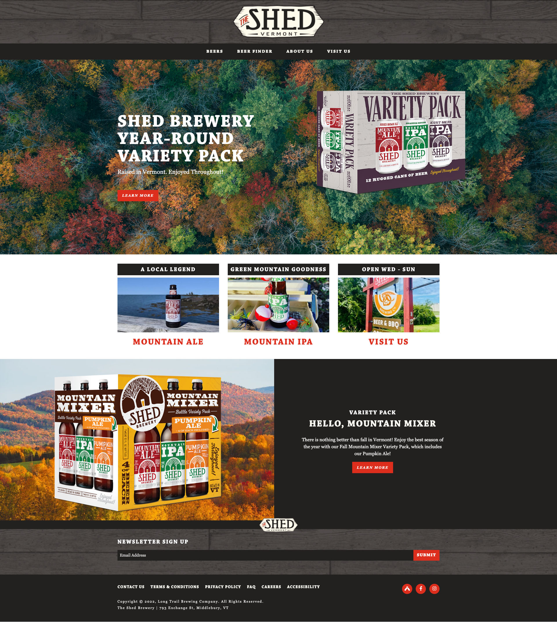 The Shed Brewery Homepage